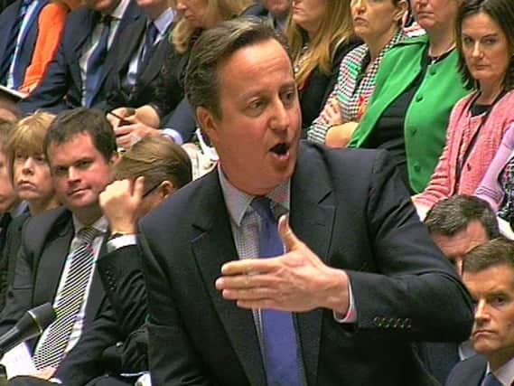 David Cameron in the House of Commons.