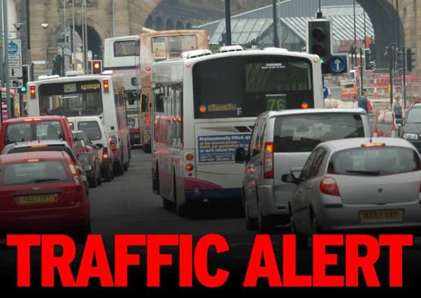 An accident on the M1 this lunchtime is causing delays