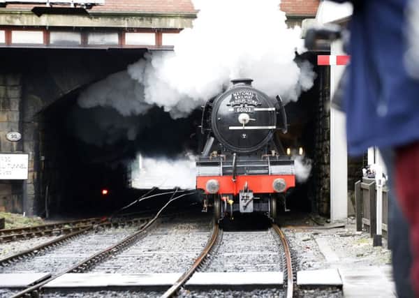 The Flying Scotsman locomotive under steam at the East Lancashire Railway tracks as it made its first public appearance earlier this month after the successful completion of a decade-long Â£4.2m restoration project.