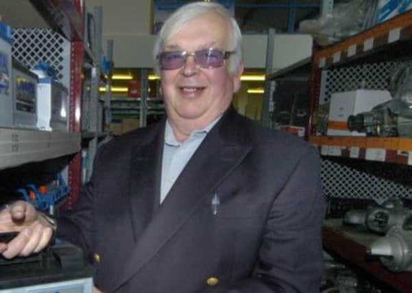 Gordon Millward at his auto-electrical business on Newhall Road, Sheffield