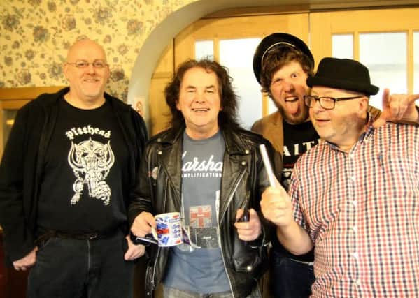 From l to r:- John Beal, chair of the Cosy Cinema, Graham Oliver, Chris Chapman and Paul Dyson.