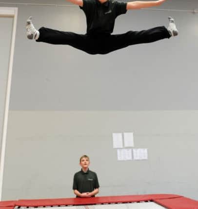 Piper Lee, of Netherwood School during a trampolining session. Picture: Andrew Roe