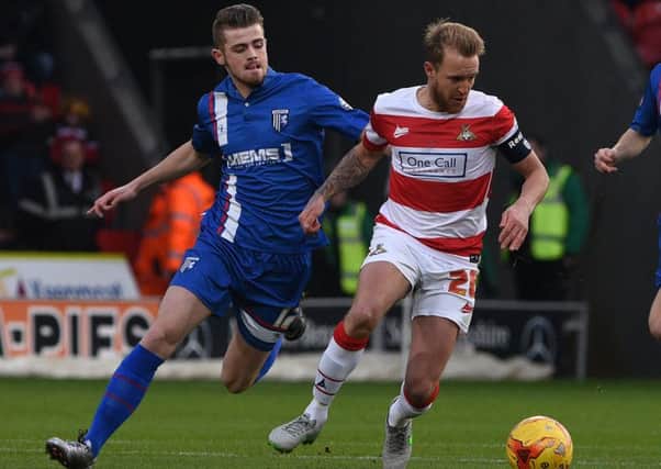 James Coppinger, pictured in action against Gillingham.