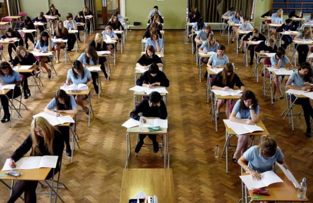 Pupils sitting their GCSE exams