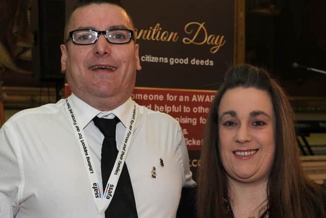 Mark and Rachael Innes, of SSAFA at the Recogination Day Awards at the Mansion House. Picture: Andrew Roe