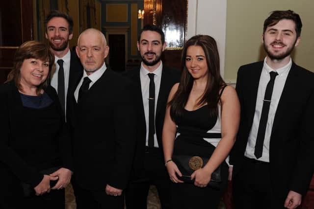 (l-r) Karen, Ryan, Tony, Chad, Kimberley Davies and Sam Sheppeck at the Recogination Day Awards at the Mansion House. Picture: Andrew Roe