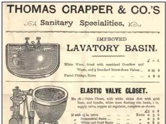 An advert for Thomas Crapper products.