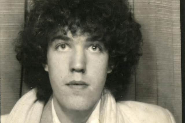 And on that bombshell....TV presenter Jeremy Clarkson sports an impressive hairdo in this early picture.