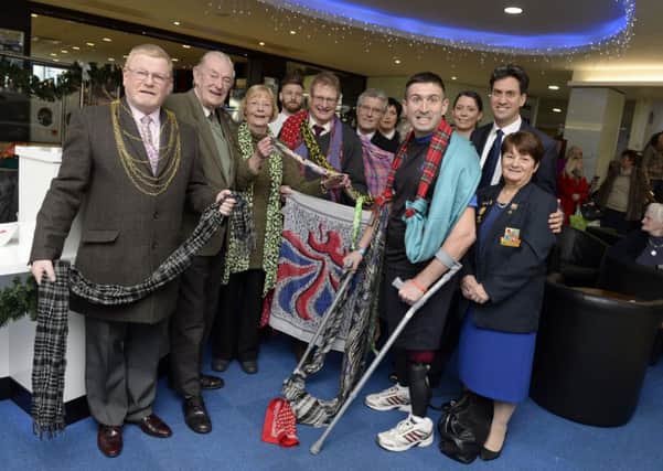 Mile of scarves launch at Frenchgate Shopping Centre