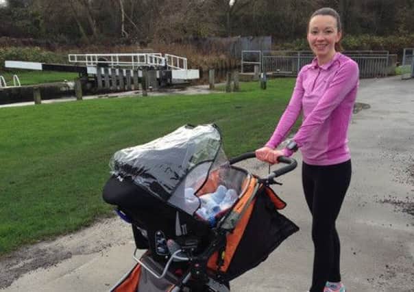 Lindsy James, 37, from Moorgate, who will be attempting to beat the existing record to be the fastest female to complete a half marathon while pushing a baby in a pram at this year's Ramathon in Derby.