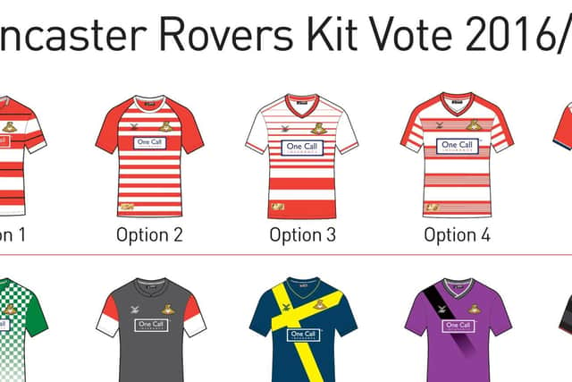 The shortlist of designs on which Rovers supporters will vote