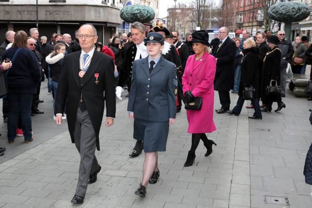 Local ATC Cadets march through Doncaster to mark the 75th anniversary of the cadet force, Doncaster, United Kingdom on 7 February 2016. Photo by Glenn Ashley.