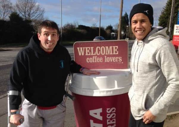 Ben Parkinson at the Costa Coffee