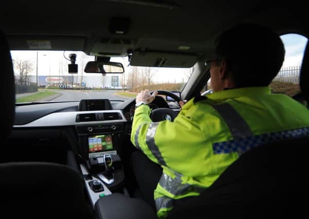 Pete Burke is part of the South Yorkshire Police Operation Ophelia which is aiming to catch drivers offending behind the wheel by using a HGV. Picture: Andrew Roe