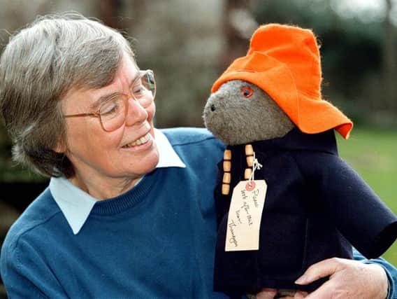 Shirley Clarkson with Paddington Bear.