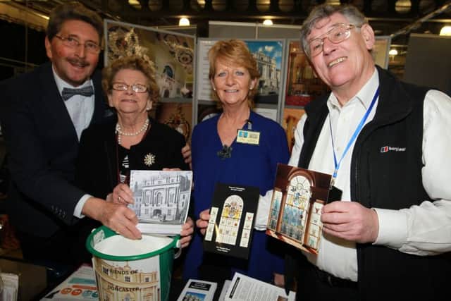 Business Showcase event at Doncaster Racecourse. Pictured from the Friends of Doncaster Mansion House are Ray Smithhurst, Margaret Herbert, Pam Claybourn, and Owen Evans.