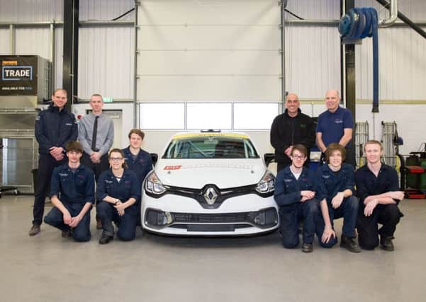 Motorsport Technology students at North Lindsey College. Epworth's Naomi Knight is pictured front row, second from left.