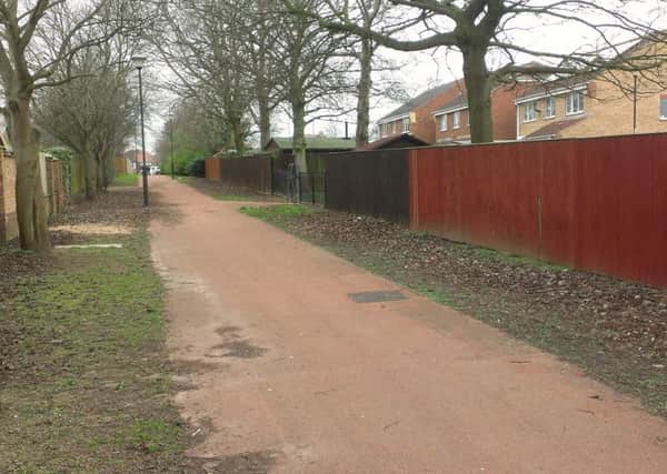 The alleyway between Fulwood Drive and Ashcourt Drive in Balby.
