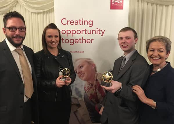 Pictured at the YMCA Training Apprenticeship Awards: David Hinds (Assistant Manager at Absolute Recovery), Mo Murphy, Tutor of the Year, Kyle Anderson, Apprentice Progression Award winner and Dame Rosie Winterton DBE, MP for Doncaster Central.