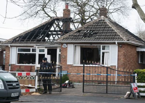 Scene of a fatal house fire on Stonhehill Rise, Scawthorpe in Doncaster, which claimed the life of an elderly man
Picture Dean Atkins