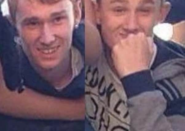 Thomas Isle, 18, (left), and brother Ashley Isle, 13, (right), who died after a car crash on the A18 on Saturday November 7.