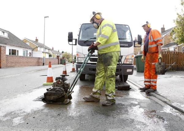 Pot holes and road maintenance on Seymour Street, Thornes.