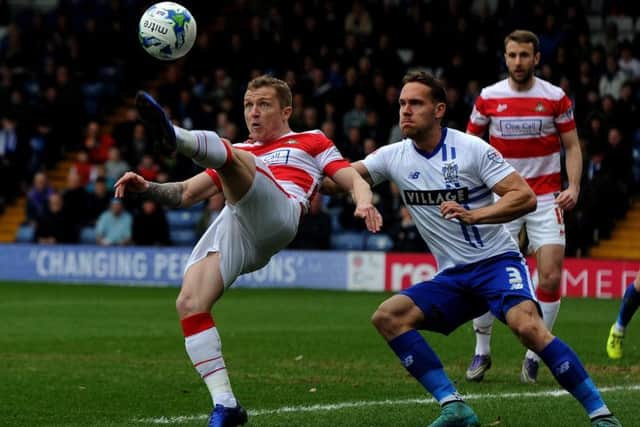 McSheffrey goes for an overhead kick