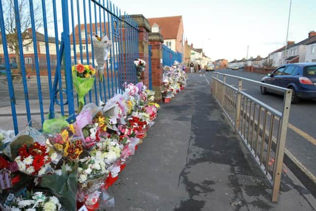 The scene in Sutton Road, Askern in the days following the crash on December 26 last year.