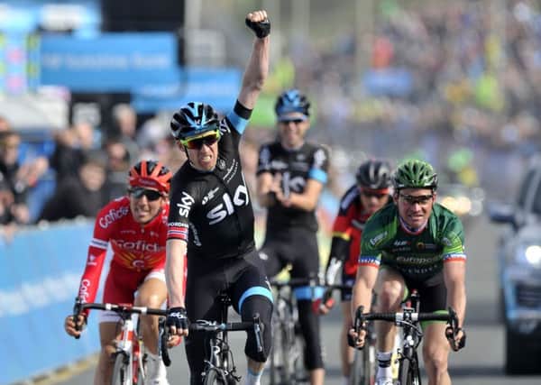 Lars Petter Nordhaug (Team Sky) wins the opening stage at the Tour de Yorkshire in Scarborough.  Picture Bruce Rollinson