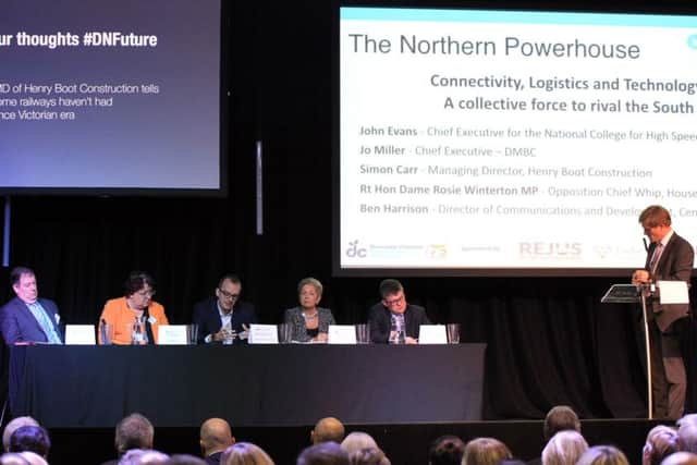 Doncaster Business Conference 2016 at The Legacy Centre. Panel 1 talking about The Northern Powerhouse.