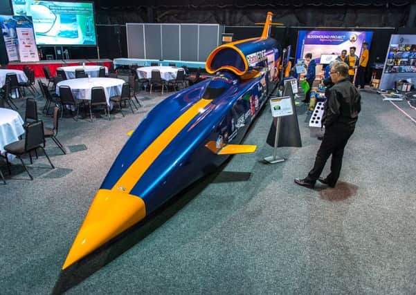 The Bloodhound supersonic car at Get Up To Speed. All pictures by Andrew Klinkenberg.