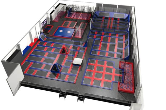 An artists' impression of the new trampoline park.