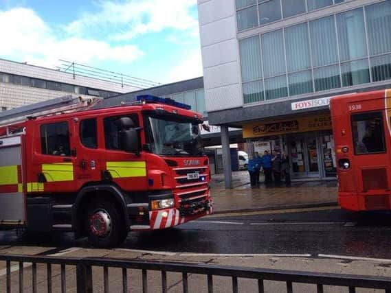 Firefighters arrive at Colonnades Shopping Centre