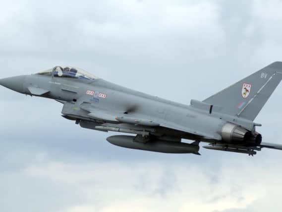 An RAF Typhoon, which caused Monday's sonic boom.