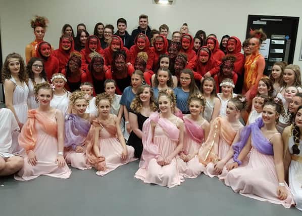 Students from Mexborough Academy at the Rock Challenge event.