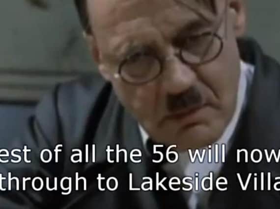 A clip from the Hitler and the Doncaster Bus Partnership video. (Photo: YouTube?Robert James).
