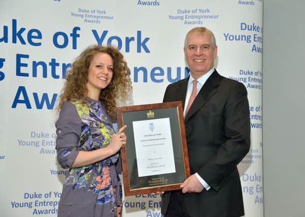 Hannah Duraid receives her award