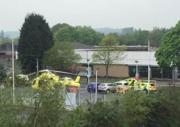 Emergency services are in attendance at a police incident near to Marshgate, amid reports a man has been stabbed.