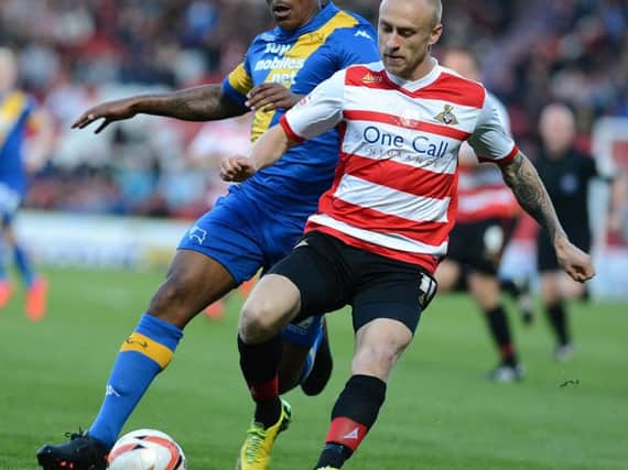 David Cotterill in action for Doncaster Rovers.