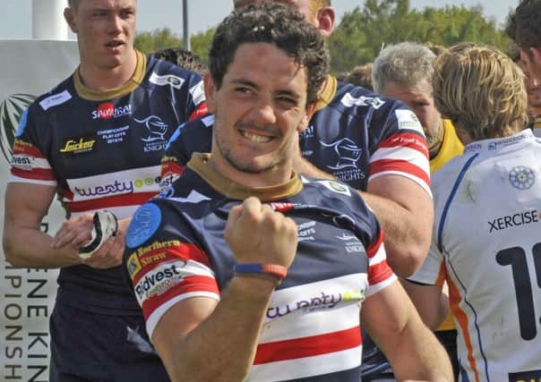 Paul Jarvis celebrates reaching the final after the second leg semi against Yorkshire Carnegie