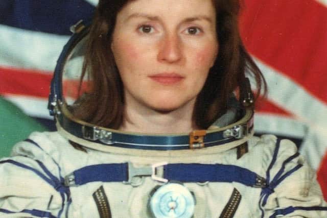 Helen Sharman prepares for her mission in 1991.