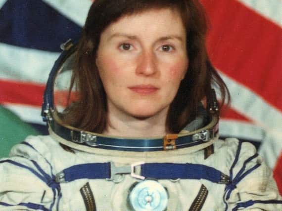 Helen Sharman prepares for her mission in 1991.