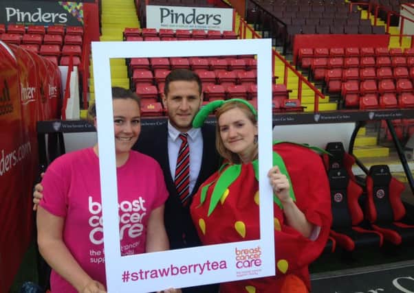 Billy Sharp lends his support to Breast cancer Care fundraising campaign
