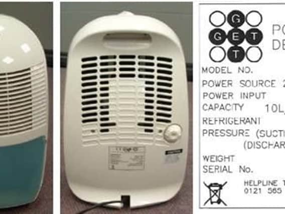 The affected dehumidifier was sold between June 2006 and December 2008