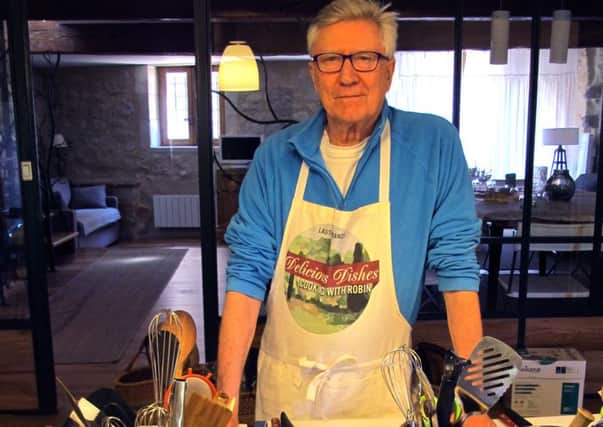 Robin Ellis, star of the 1970s series Poldark, with his cookery books