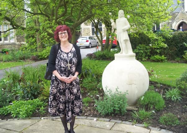 Dr Jill Barber, vice president of the Methodist Conference, who performed the opening ceremony. She is pictured outside Epworth's  Wesley Memorial Methodist Church in the town's High Street.