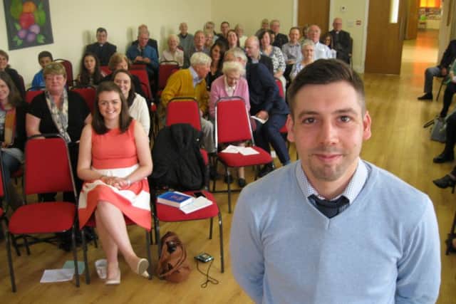 Epworth Baptist Church new minister Andy Wilkinson pictured with this congregation.
