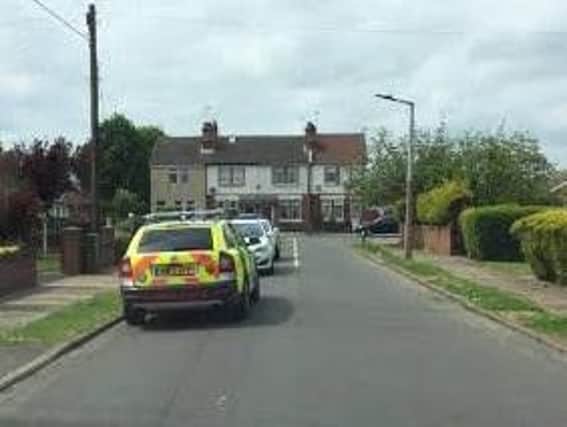 Three police cars and an ambulance first responder vehicle were called toBrosley Avenue, Barnby Dun earlier today. Picture: Kate Mason.