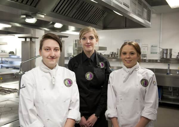 Emily Aizlewood, 20, Katy Whittle, 17, and Alice Cassinelli, 20, competed in the NestlÃ© Professional Toque dOr 2016 grand final.