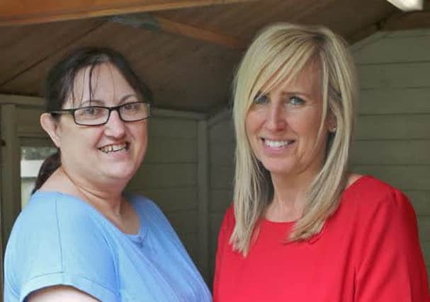 Wendy Sharps (left) with RDaSH Support Worker Louise Mangham